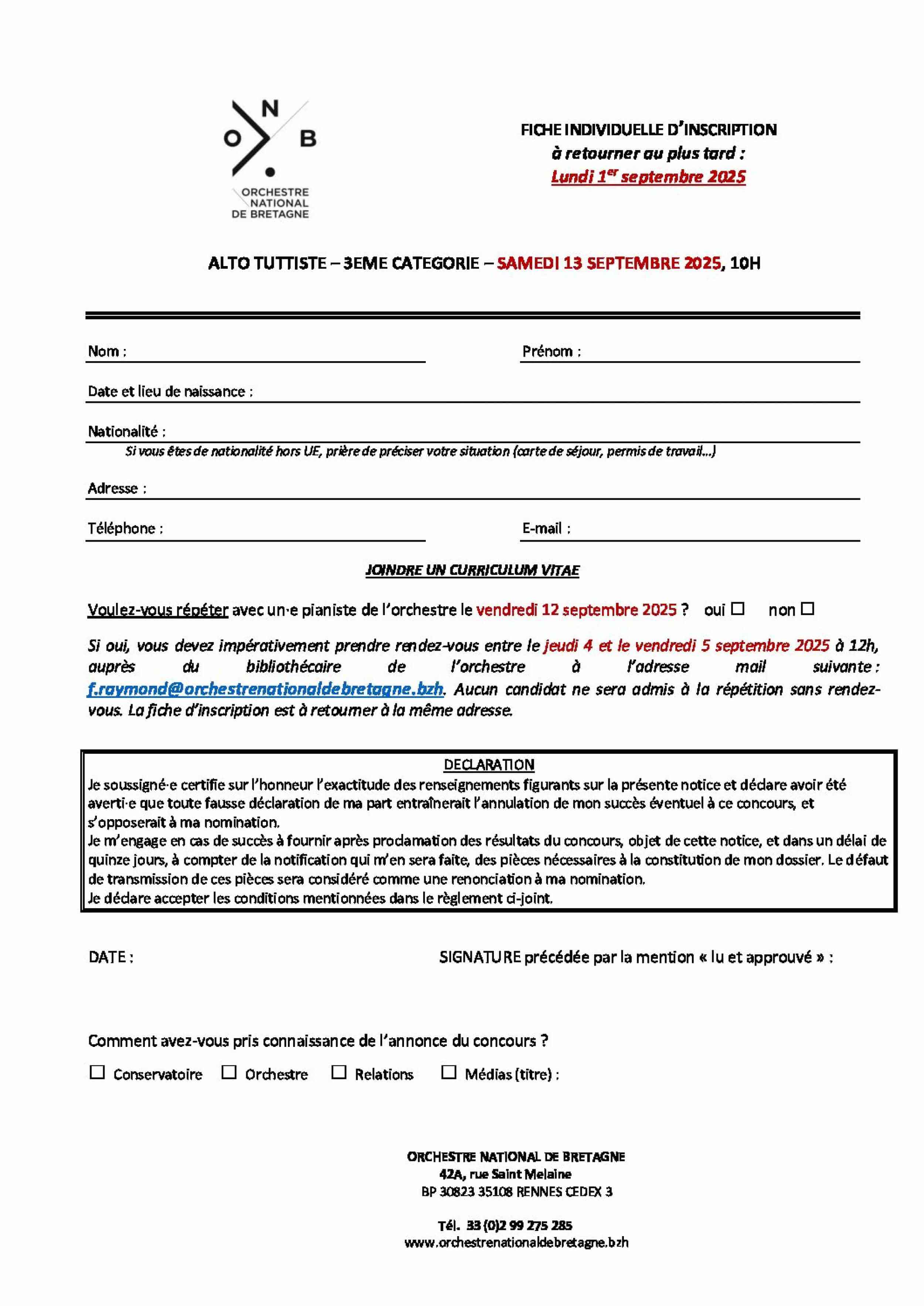 2025 Fiche d inscription concours alto tuttiste