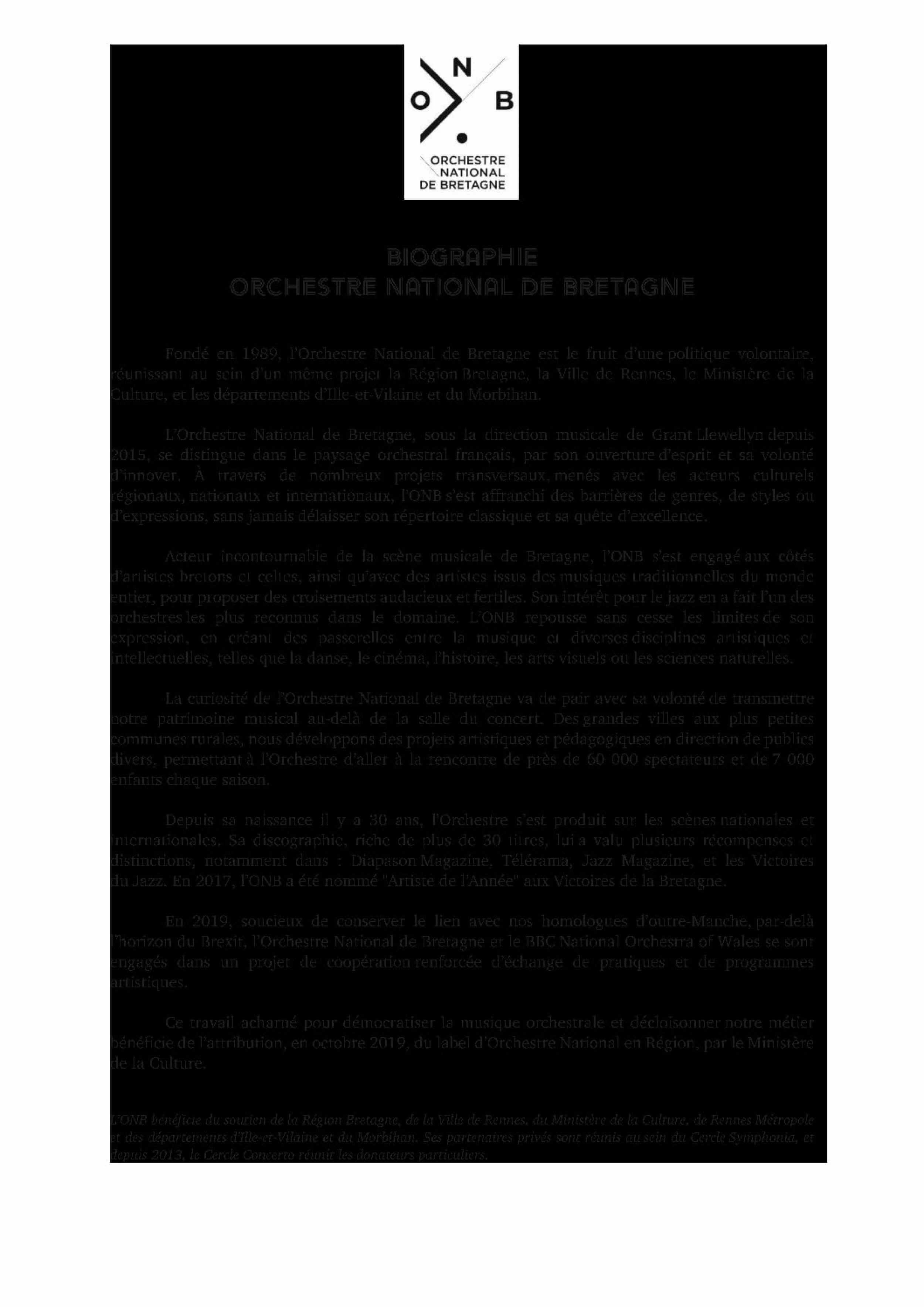Biographie Orchestre National de Bretagne