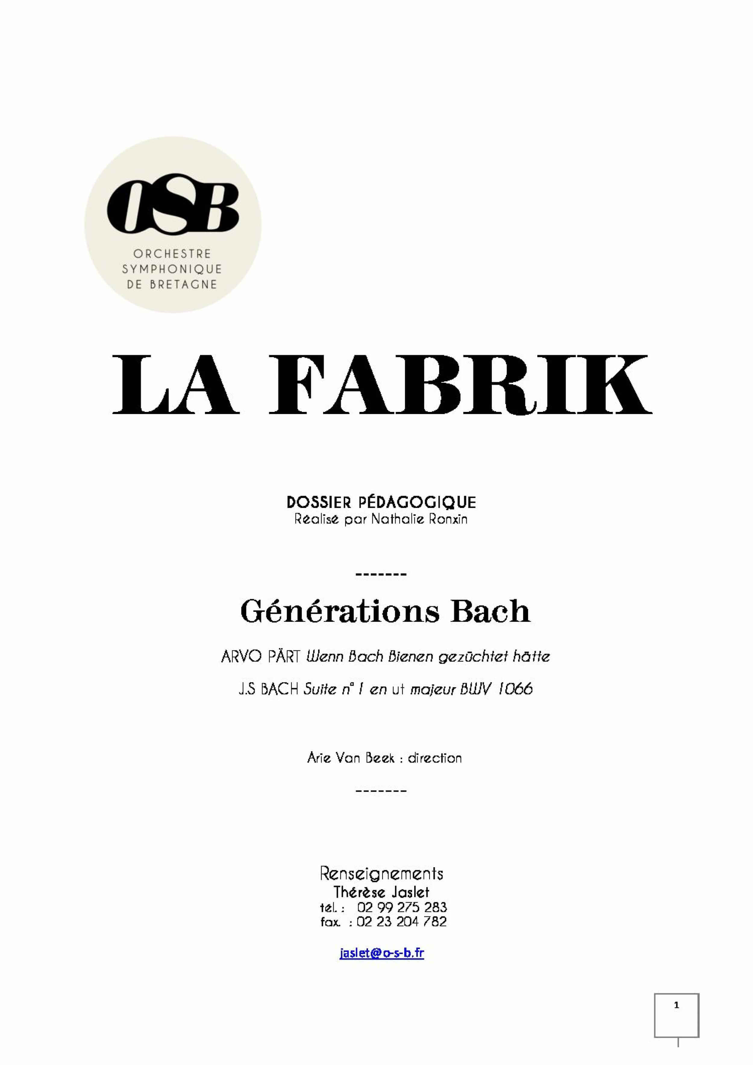 Generations Bach