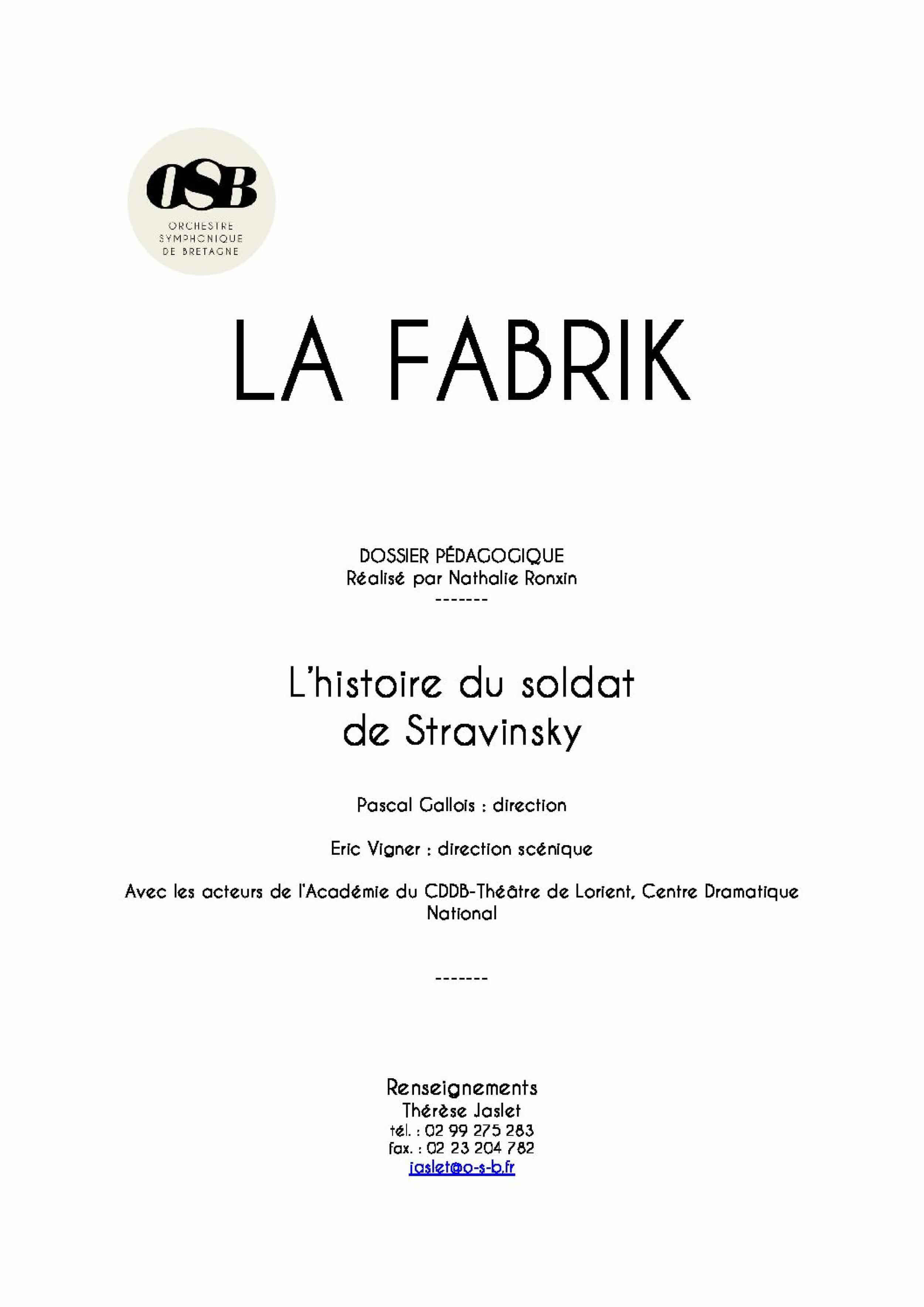 L'histoire du soldat