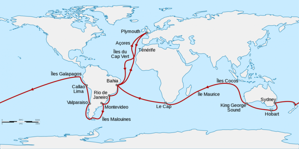 Le voyage de Charles Darwin à bord du Beagle
