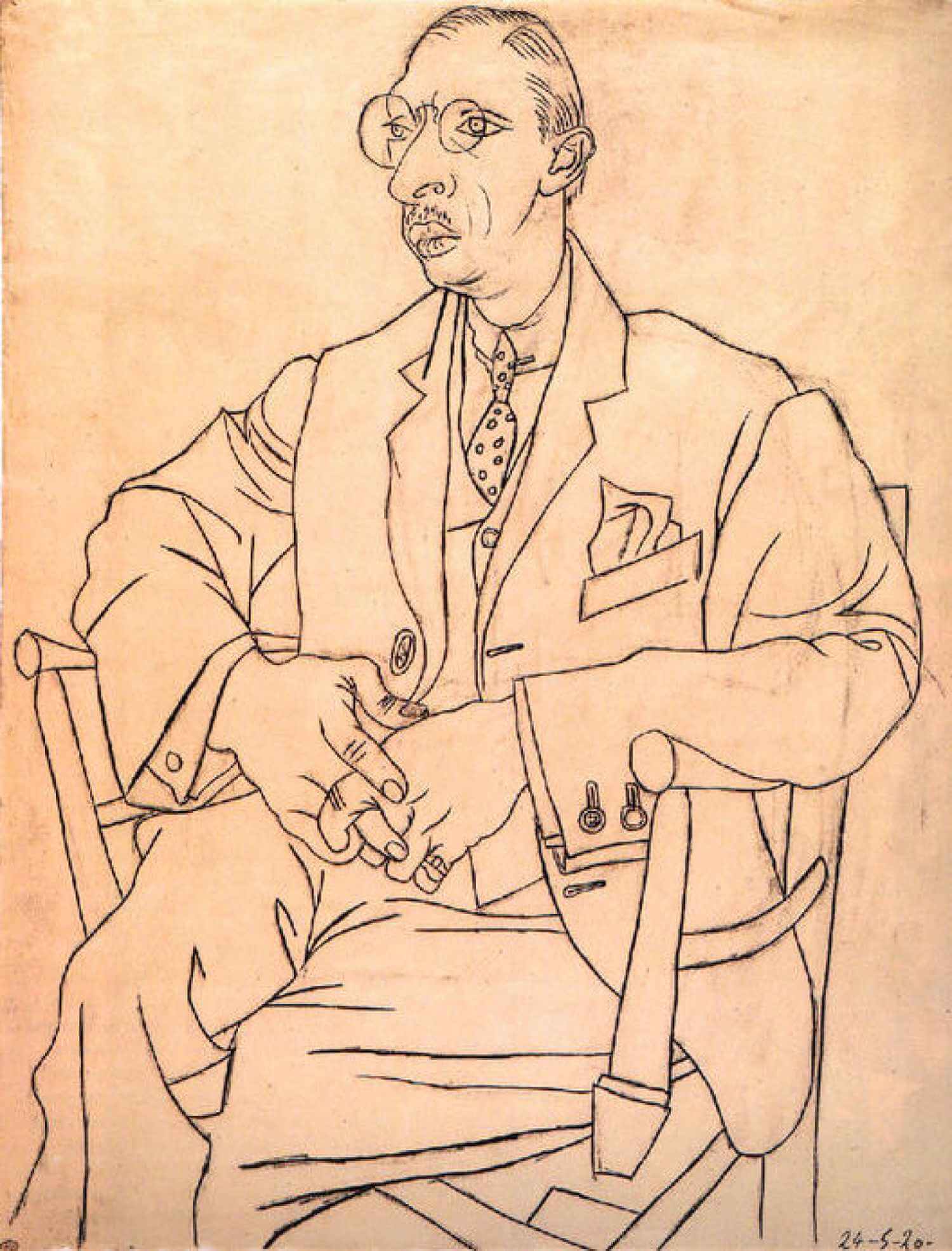 Pablo-Picasso-Portrait-of-Igor-Stravinsky