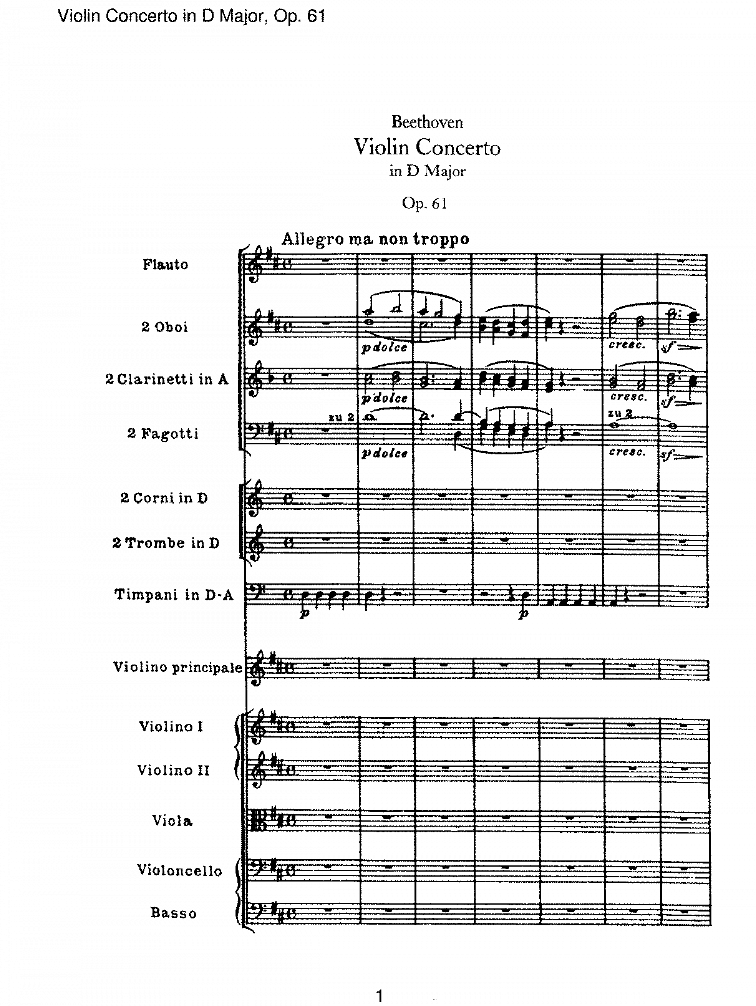 page conducteur concerto violon